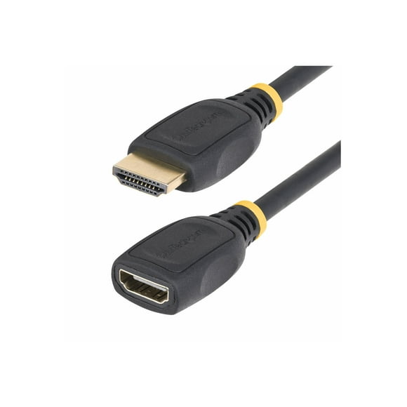 StarTech.com 6.6ft HDMI 2.0 Extension Cable, 4K 60Hz, M/F - High Speed - HDMI extension cable - HDMI male to HDMI female - 6.6 ft - shielded - black - 4K60Hz support, passive