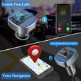 thumbnail image 5 of Transmisor FM Bluetooth, adaptador de radio para coche con micrófono y 2 cargadores USB, pantalla LED, kit manos libres para coche, 5 of 5