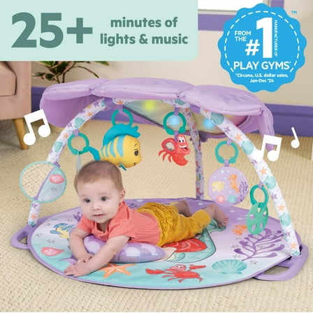 Disney Baby The Little Mermaid Baby Activity Gym & Play Mat with Tummy Time Pillow by Bright Starts