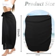 thumbnail image 2 of 1 Pcs Black Sarong Swim Suit Cover Up Long Women’s Swimsuit Covers, Beach Blouse Sarong Wraps for Summer Party Travel, 2 of 7