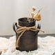thumbnail image 2 of Jarrón de flores vintage, maceta de hierro, maceta de leche, estilo de casa de campo, maceta de leche, jarrón decorativo, cubo de flores rústicas, jarrón de metal decorativo, maceta de cactus para jar JFHHH pequeña, 2 of 5