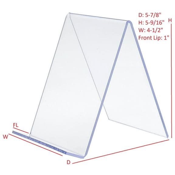 T'z Tagz New Clear Open-Ended Plastic Media Display Easel Book Stand 3 Pack