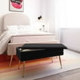 thumbnail image 7 of Ziva Black Velvet Storage Bench, 7 of 7