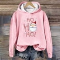 thumbnail image 2 of WILLBEST Sudadera Deportiva de Mujer con Capucha y Manga Larga Diseño Moderno con Estampado Navideño de Papá Noel Ligera, Ideal para Otoño Mediana, 2 of 3