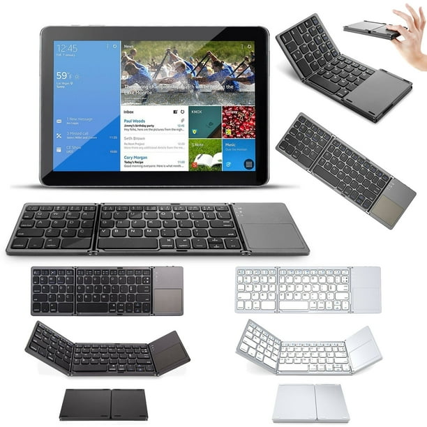 Teclado Plegable Inalámbrico Xihbxyly Universal con Panel Táctil para Android/Ios/Tableta