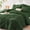 Dark Green, variant on Black King Size Comforter Set Seersucker 7 Pieces, All Season Luxury Bed in a Bag for Bedroom, Bedding Set with Comforter, Sheets, Pillowcases & Shams