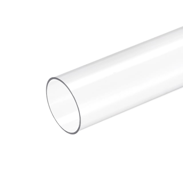 Plástico Tubería Rígido Policarbonato Redondo Tubo Transparente 1.2"(30mm) ID 1.3"(32mm) OD 6" (150mm) Alto Impacto para Iluminación, Maquetas, Agua Plomería, Paquete de 3