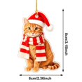 thumbnail image 3 of 2026 Christmas Home Party Decoration Cute Christmas Tree Decorations Flat Printed Acrylic Christmas Hanging Ornaments Lovely Pet Pendant For Xmas Party Home Indoor Holiday Decor, 3 of 8