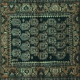 thumbnail image 1 of Ahgly Company Indoor Square Persian Turquoise Blue Traditional Area Rugs, 7' Square, 1 of 4
