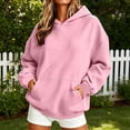 thumbnail image 3 of Otntypg Womens Oversized Hoodies Lightweight Casual Fall Hooded Pullover Sweatshirts Trendy Fall Long Sleeve Pullover Hoodie Tops with Pocket, 3 of 7