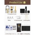 thumbnail image 2 of Kit de candado impermeable de 37 púas con llaves de acero inoxidable, 2 of 9