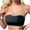 Black, variant on Women’s Glitter Trim Strapless Bandeau Wireless Bra Sparkle Elastic Top Bottom Band Built-In Light Pads Wire Free Non-Slip Soft Support Party Wedding Summer Casual Layering Underwear