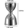 thumbnail image 2 of Stainless Steel Jigger 2 oz 1 oz - Vintage Double Jigger for Bartending - Cocktail Jigger with Mirror Polished Finish，Liquor Measuring Cup， Bartender Accessory for Home and Professional Bars, 2 of 8