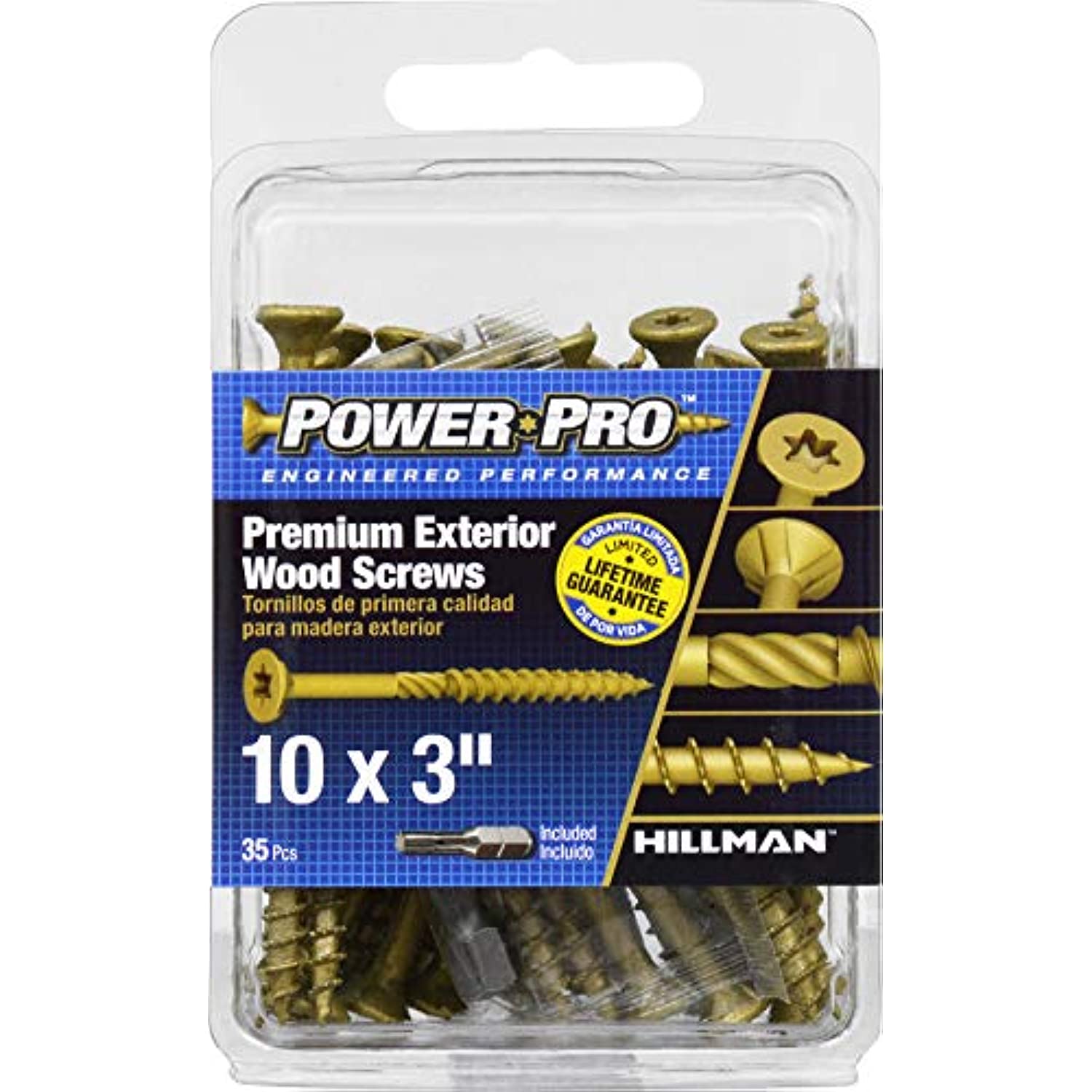 Hillman Fasteners 42484 No. 10 x 3 in. Ceramic Coat Wood Screws- Bronze Colored
