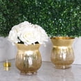 thumbnail image 6 of BalsaCircle 2 Pieces 6" Gold Crackle Glass Candle Holders Vases Reception Party Decorations, 6 of 6