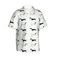 thumbnail image 2 of Balery Dachshund Dog Print Men's Hawaiian Shirts Short Sleeve Beach Shirt Relaxed Fit Vacation Button Down Shirts-, 2 of 9