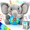 Plush Elephant Music Baby Toys 0 3 6 9 12 Months, Cute Stuffed Animal Light Up Baby Toys Newborn Baby Musical Toys for Infant Babies Boys & Girls Toddlers 0 to 36 Months