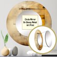 thumbnail image 3 of Designart "Enchanted Destruction Vintage Scene" Modern Round Mirror Set of 3 - Abstract Gold Round Bedroom Mirror Wall Decor Set, 3 of 5