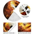 thumbnail image 2 of FMSHPON Baseball Football Fire Xmas Christmas Tree Skirt Stand Mat for Holiday Party Decoration Indoor Outdoor 48 inches, 2 of 6