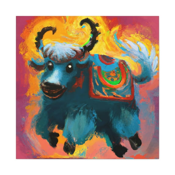 Yak in Baroque Flair - Canvas