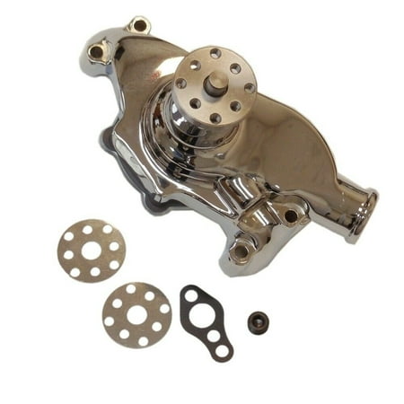 For 55-68 Chrome Small Block Chevy High Volume Short Water Pump SBC 283 327 (Best Oil For 350 Small Block)