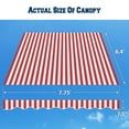 thumbnail image 5 of Sunrise Outdoor 8' x 6.4' Replacement Canopy for Manual Yard Retractable Patio Deck Awning Sunshade （Cover Only, Frame is not Included）-Red with White, 5 of 8