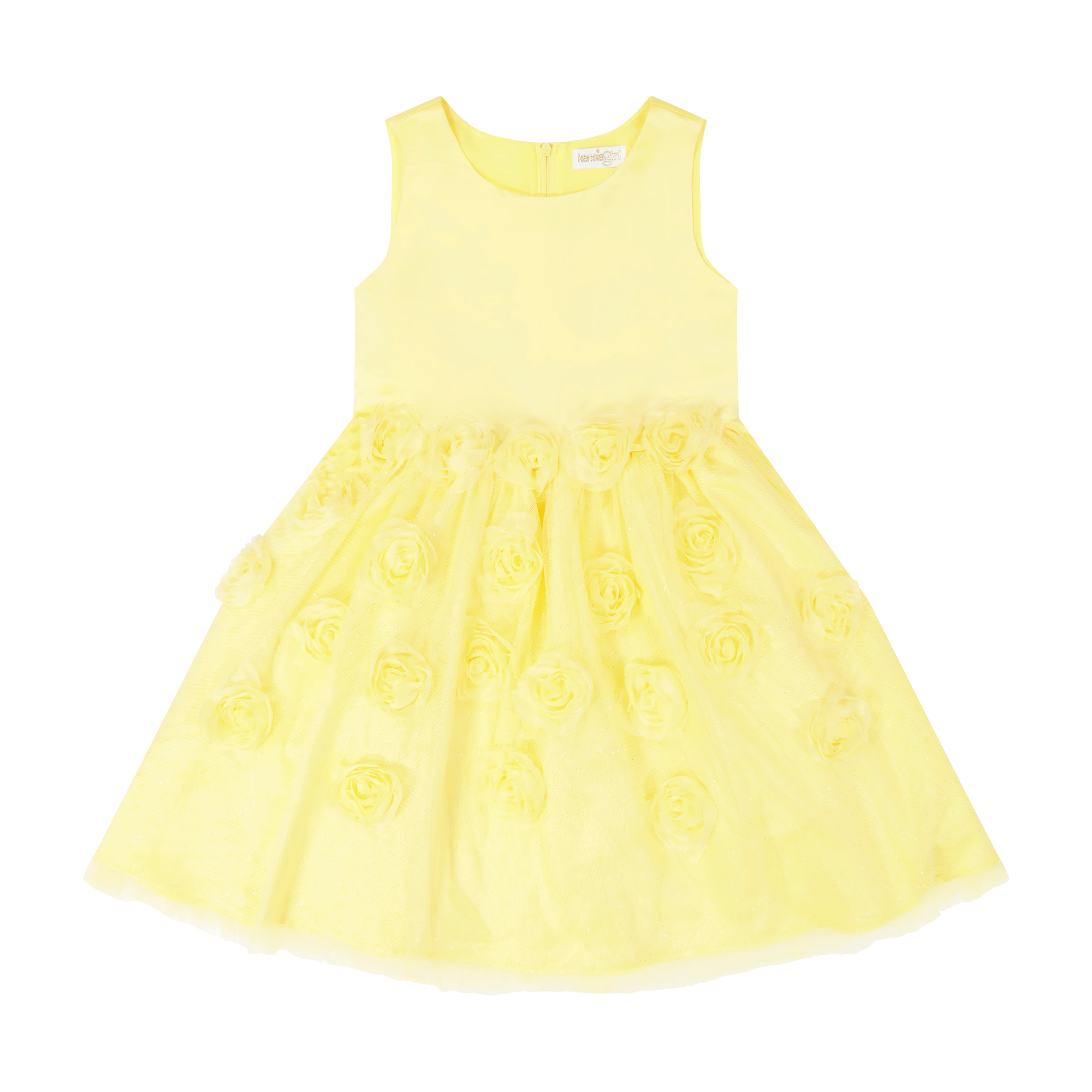Kensie Girl Sleeveless Party Dress with Rosettes and Pearls, Sizes 4-16
