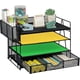thumbnail image 1 of Organizador de Escritorio de 5 niveles con Cajones, Bandeja Organizador de Papel con 1 Archivador Vertical Adicional y Portalápices para Suministros Oficina y Hogar, Negro, 1 of 7