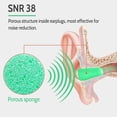 thumbnail image 2 of Auriculares de espuma verde suave 60 pares de auriculares con cancelación de ruido de 38 dB para dormir, viajar, todas las actividades ruidosas (hy), 2 of 5