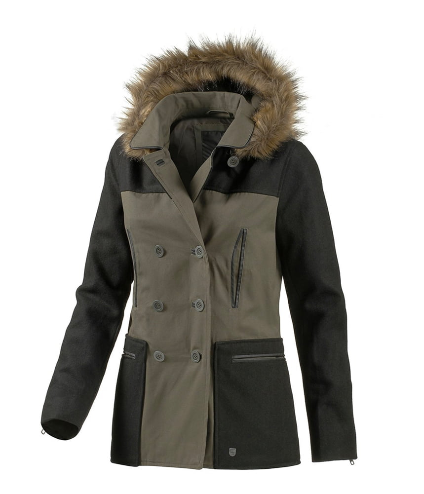 women's plus size peacoat with hood