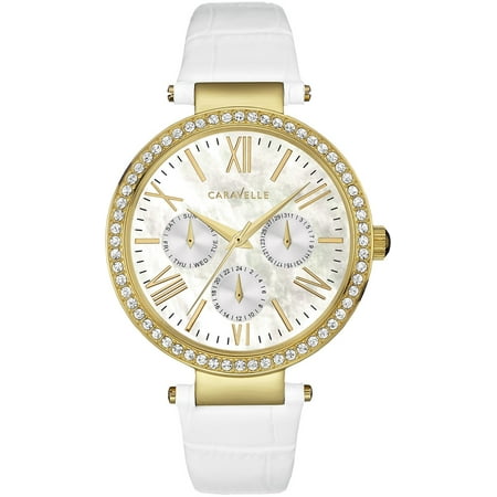 Caravelle New York Leather Women's Watch, 44N104