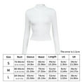 thumbnail image 4 of Yokua Women's Fashionable Zip Up Crop Top with Long Sleeves Turtleneck Slim Cardigan, 4 of 8