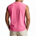 thumbnail image 5 of Inglocry Mens Workout Tank Tops Sleeveless T Shirts Men Muscle Shirt Gym Cotton Distressed Vintage Acid Wash Tee Shirts Running Loose Fit Tees Hot Pink XL, 5 of 7