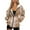 Brown Tie-Dye, variant on SCRAWLGOD Sunflower American Tribal Leopard Print Trendy Zip Up Hoodies for Women Machine Washable Polyester Coat Comfortable Pockets Sweatshirt Fall Winter Essentials Casual Fashion, XS