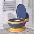 thumbnail image 6 of Toilet Training Potty Infants Toilet Seat Compact Size Easy to Clean (Brush Included) Realistic Toilet Potty Seat Babies Girls Boys Kids PP Seat Blue, 6 of 8