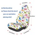 thumbnail image 3 of Balery Cute Dinosaur Pattern Car Seat Cover - Soft & Breathable Front Premium Covers with Non-Slip Protector Fits Most Automotive, Vans, SUVs, Trucks - 1 Unit, 3 of 5