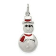 thumbnail image 1 of Sterling Silver Polished Enamel Snowman Pendant, 1 of 2