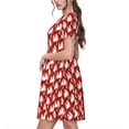 thumbnail image 2 of Balery Fire Symbols Vestidos sueltos de manga corta para mujer, vestidos de verano 2025, vestidos casuales de corte A con vuelo., 2 of 6
