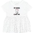 thumbnail image 3 of Inktastic Nonna Loves Me Girls Girls Baby Dress, 3 of 5