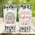 thumbnail image 2 of Jekeno Sisters Gifts from Sister Mother 's Day Gifts for Sister Funny Sister Gifts Birthday Gifts for Sister 20oz Floral Sister Stainless Steel Tumbler Gift For Best Friend Women, 2 of 6