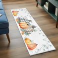 thumbnail image 3 of Fall Pumpkins 2'x6' Runner Rugs for Hallway Kitchen Bedside Non Slip Washable, Thanksgiving Country Maple Leaf Plant Entryway Rug Runners with Rubber Backing, Long Carpet Runner for Laundry Room, 3 of 8