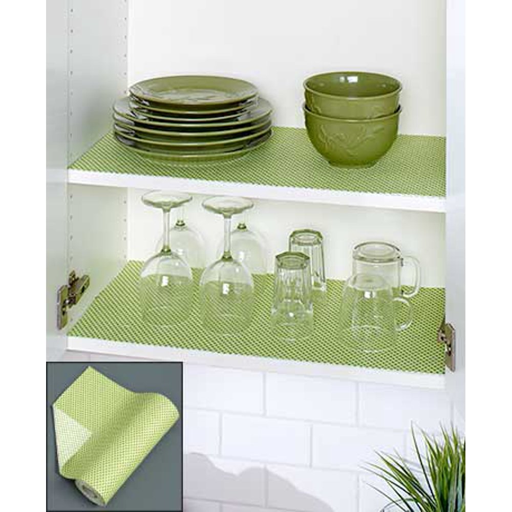 Washable Shelf or Fridge Liners , Green 10Ft. Shelf Liner Roll