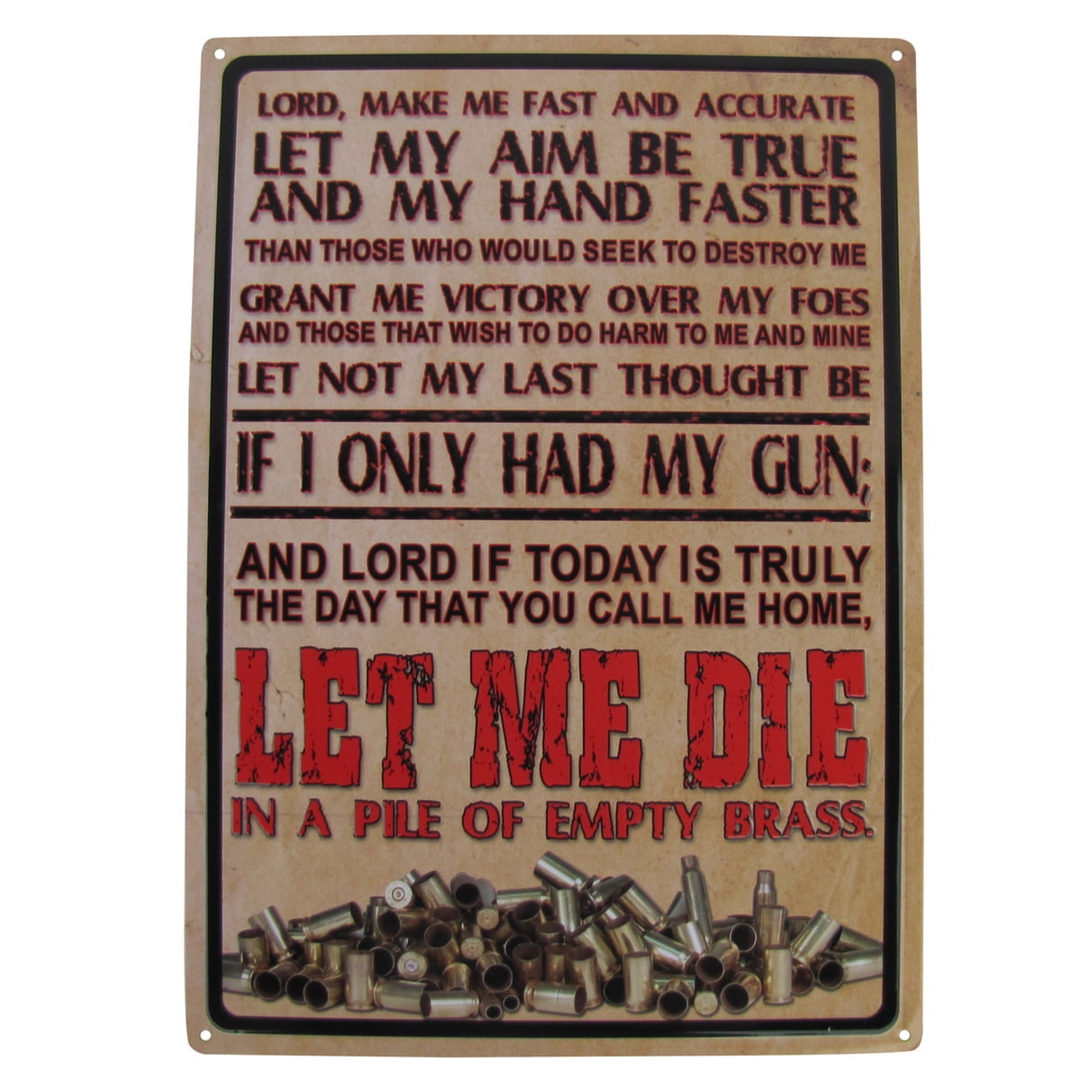 Pile of Brass Pro Gun Trump 2nd Amendment Embossed Tin Sign Home Bar Wall Decor