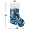 thumbnail image 2 of Coolnut 17.7 Inch Christmas Stockings, 2 PCS Delicate Black Horses Presonalized Large Stocking Sock for Family Holiday Xmas Party Decorations, 2 of 7