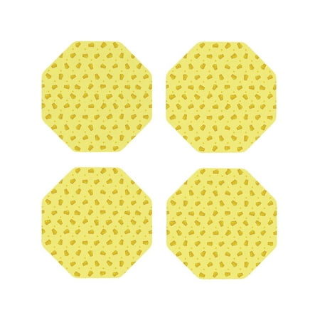 

Tideii Cheese 1 for Leather Coasters 4 Pieces Anti-fouling and Anti-scalding Decorative Coasters Suitable for Restaurants Kitchens Coffee Shops-Octagon
