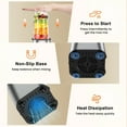 thumbnail image 3 of 1000W Smoothie Blender for Shakes and Smoothies, Stainless Steel Blenders for Kitchen, Protein Drinks, Personal Blender with 2 * 22Oz Smoothie Cups with Lids, 3 of 9