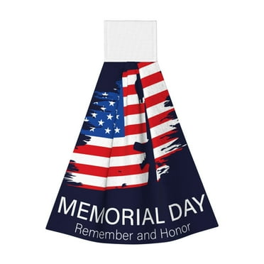 Bixox Memorial Day Print Hand Towels for Bathroom Kitchen Fingertip Towel Fast Drying Washcloth for Bathroom Kitchen Home Decor