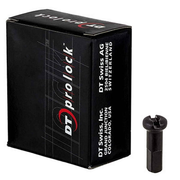 DT SWISS SPOKE NIPPLE DT BRASS 2.0x14mm PROLOCK BK BXof100