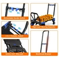 thumbnail image 5 of 2-in-1Hand Truck Dolly with Folding Basket, Dolly Cart with 4 Wheels, Wagons Carts Foldable with Retractable Handle, Foldable wagon for Moving, 330LBS Capacity, Blue, 5 of 8