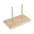 thumbnail image 1 of GUOOL 2 Spool Unpainted Wood Bobbin Thread Rack Organizer Thread Holder Storage Sewing, 1 of 6